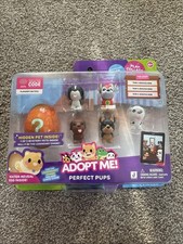 Adopt Me Perfect Pups Mini Figure Set With Golden Legendary Pet - 6pk Toy Rare