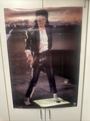 Vintage King Of Pop Michael Jackson 24x33 Billy Jean Poster 80's
