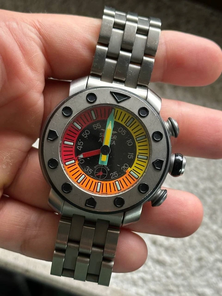 Orologio Sector No Limits Diving Team Apnea Titanio Cronografo Quarzo Limited - Immagine 3 di 4