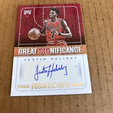 2018 Hoops Great Significance AUTO Justin Holiday #GS-JH Bulls Basketball (f3)