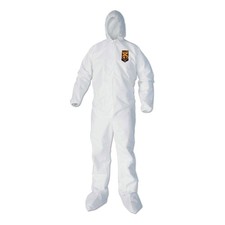 KleenGuard 44336 A40 Elastic-Cuff Coveralls - 3X-Large White 25/CT New