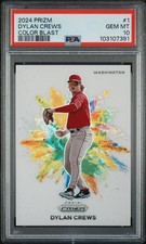 2024 Panini Prizm Dylan Crews Color Blast PSA 10 Pop 4 Rare SSP Insert Nationals