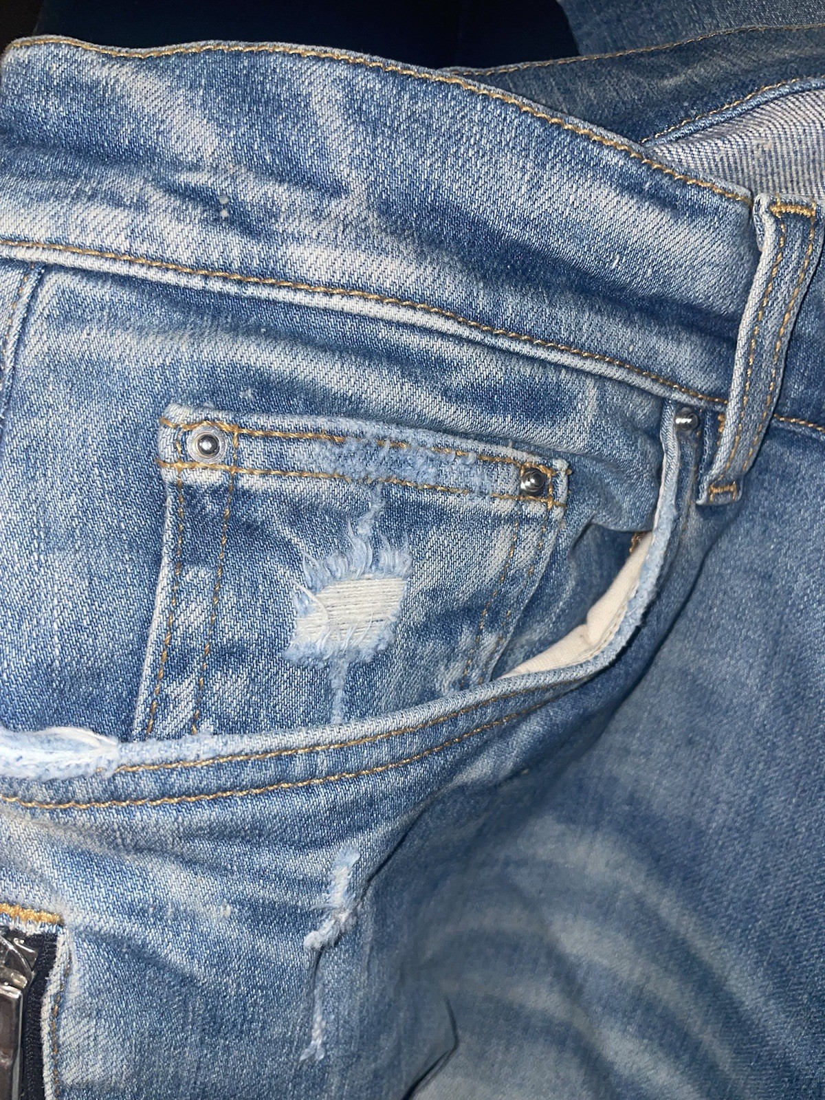 Mens AMIRI Jeans MX2 Clay Indigo Orange Plaid SIZE 40 w/Tags %100 AUTHENTIC