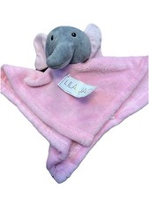 Lila Jack Elephant Lovey NWT Pink and Gray Security Blanket Soft Plush