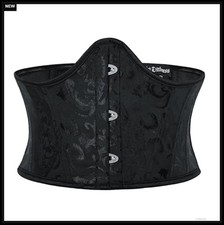 Renaissance Corset Belt Women Underbust Bustier Top 12 Supportive Bones Metal