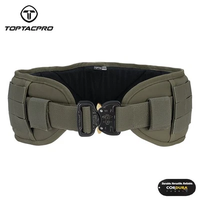 TOPTACPRO Tactical Belt Load Bearing MOLLE Belt Duty Belt Quick Release Cobra