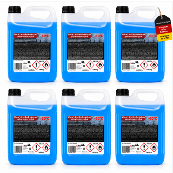 Scheibenfrostschutz Konzentrat Bis -60 °C Scheibenwasser 30 L Kanister 6 X 5 L-image