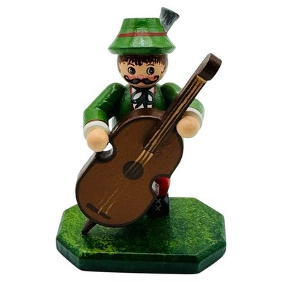 KATHE WOHLFAHRT Oktoberfest Bavarian Playing Cello / Bass Figurine Germany RARE