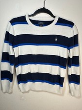 Polo Ralph Lauren Boys Striped Crewneck Sweater Size M 10-12