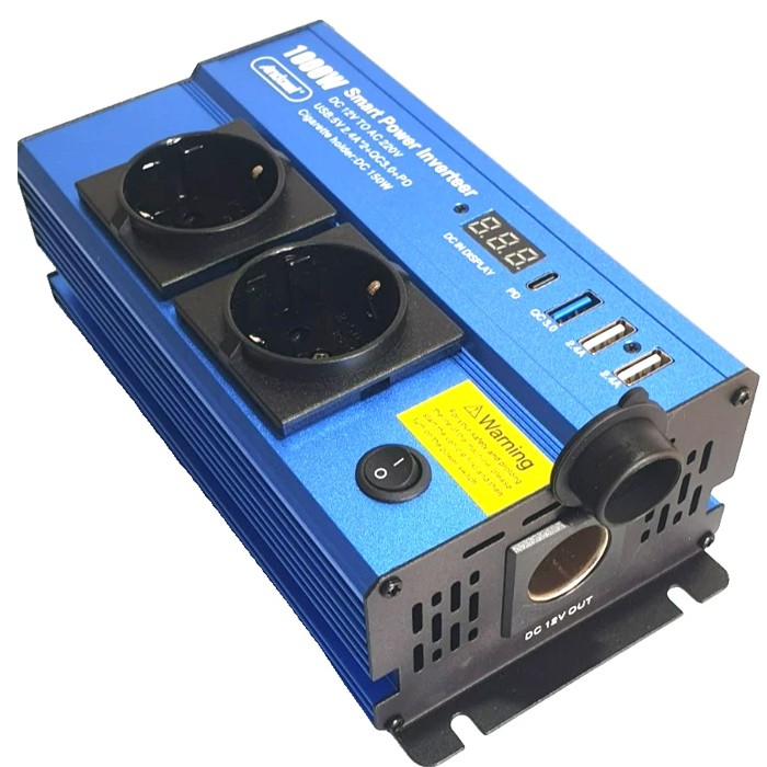 Inverter Trasformatore 1000W 12V 220V - Alta Efficienza con USB