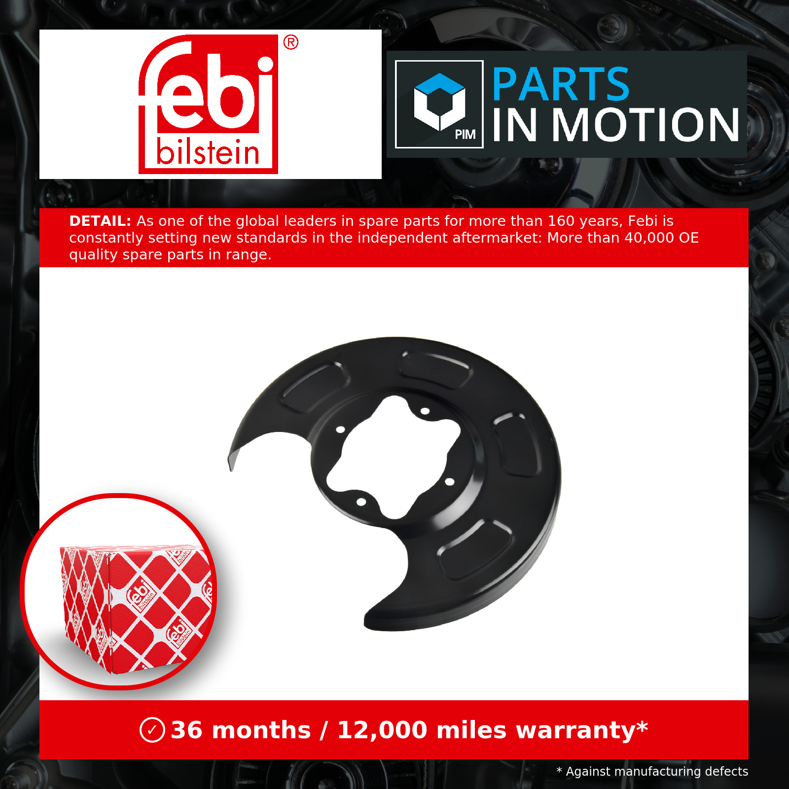 Brake Disc Splash Panel Rear Left 174928 Febi Guard Plate 5175507300 Quality New