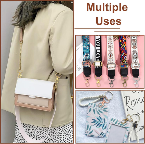 Metal Swivel Snaps Hooks, Keychain Bulk with Key Chain Swivel Hook D Rings and S - Picture 7 of 12