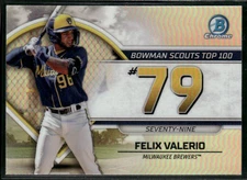 2023 Bowman #BTP-79 Felix Valerio Bowman Scouts Top 100