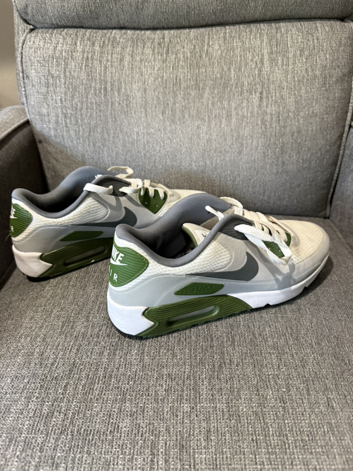 Nike Air Max 90 Golf Smoke Grey Dark Green Shoes Men's 11.5  CU9978-108 Sneakers thumbnail 3