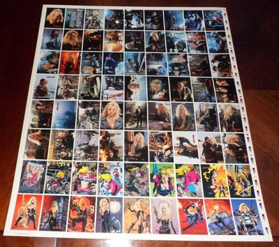 1996 Pamela Anderson Barb Wire - Uncut Sheet - Complete 72card common set -Topps