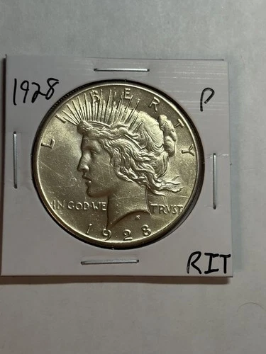 1928 P PEACE SILVER DOLLAR UNC KEY DATE PHILADELPHIA MINT