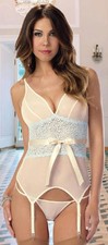 ESCANTE Vintage Bridal Forever with You Bustier Set NWT Large