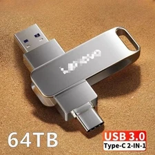 64TB USB Flash Drive USB 3.0 Memories Type-c 2-In-1 8TB 16TB OTG Pendrive