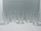 5 PC Vintage Federal Glass Yorktown Colonial Thumbprint Glasses Tumblers