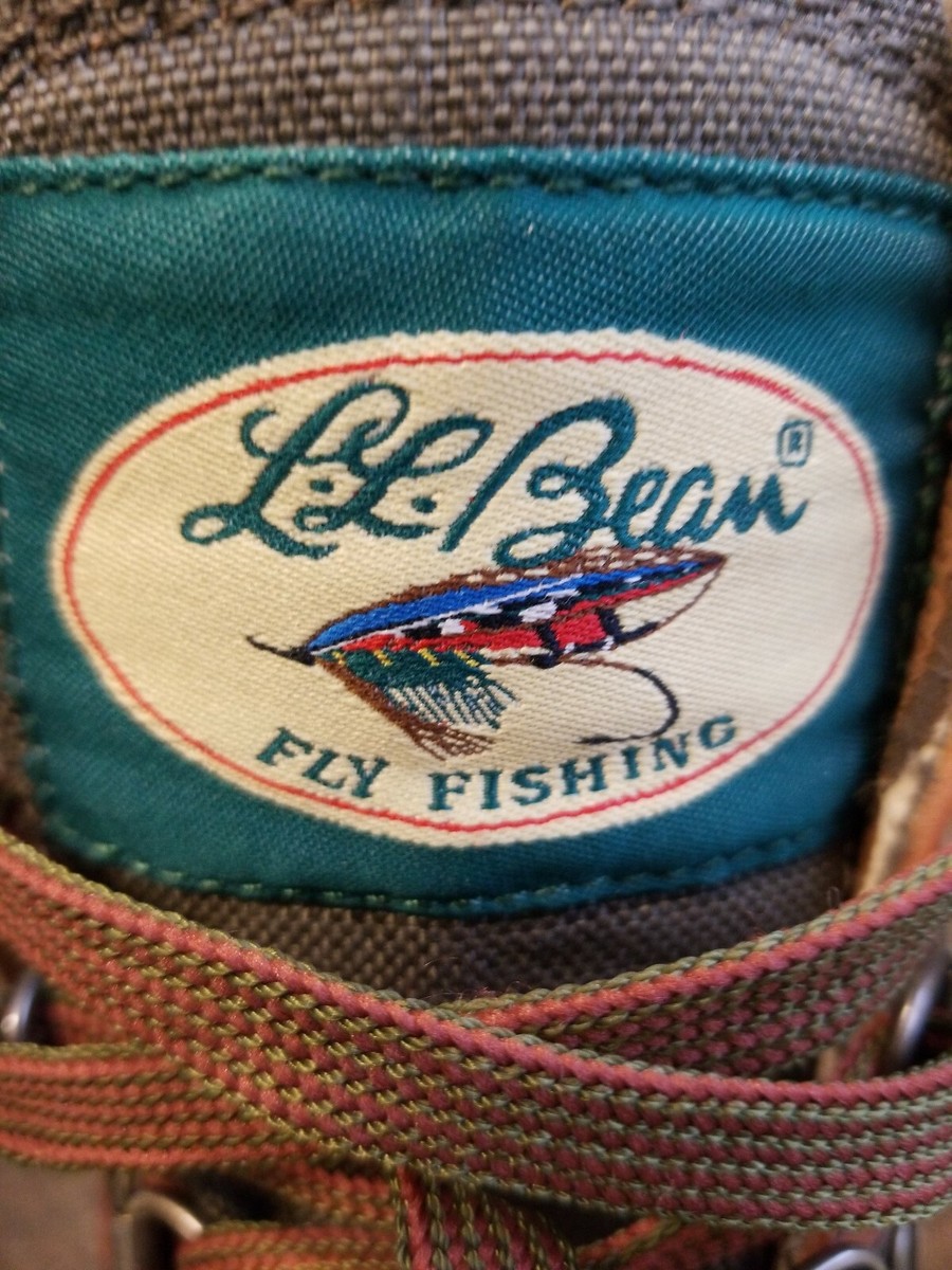 LL Bean Fly Fishing Angler Wading Boots Leather Felt Sole Sz M5/W6