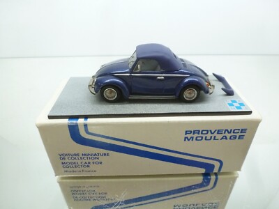 PROVENCE MOULAGE K376 VW COX CABRIO HEBMULLER -BLUE 1:43- FACTORY BUILT IN BOX