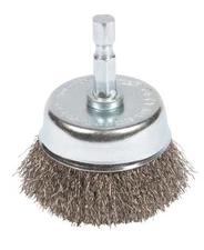 Forney 2 in.   D X 1/4 in.   S Coarse Steel Crimped Wire Cup Brush 6000 rpm 1 pc