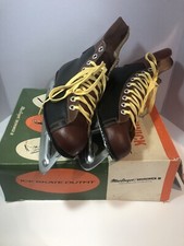 Vintage Canadian Flyer MacGregor/Brunswick Ice Skates Hockey EUC W/Box Size 9