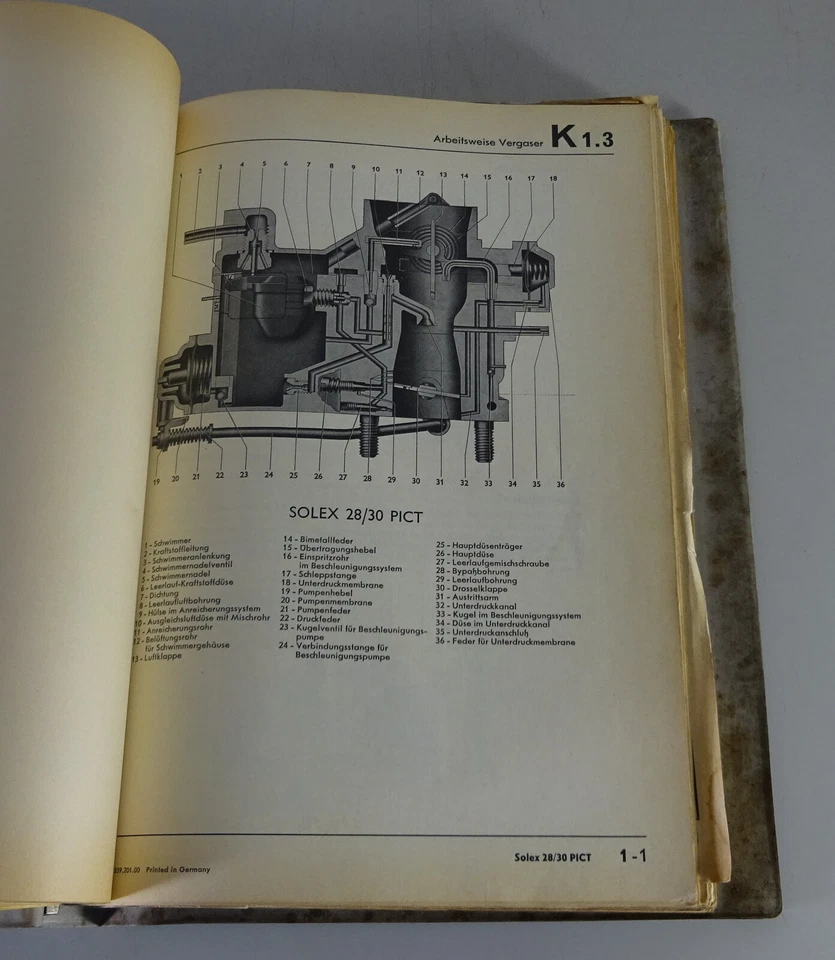 Manual de Taller VW Escarabajo / T2 / Tipo 3/4 Etc Dispositivo de Combustible / - Imagen 4 de 4