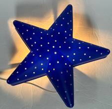 IKEA Smila Stjarna Blue Star Wall Lamp 11"