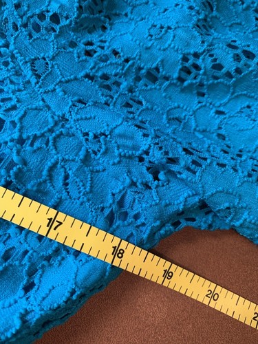 Abito babydoll Laundry By Shelli Segal Aqua tutto foderato in pizzo stile anni 60 ret $195 - Foto 7 di 13