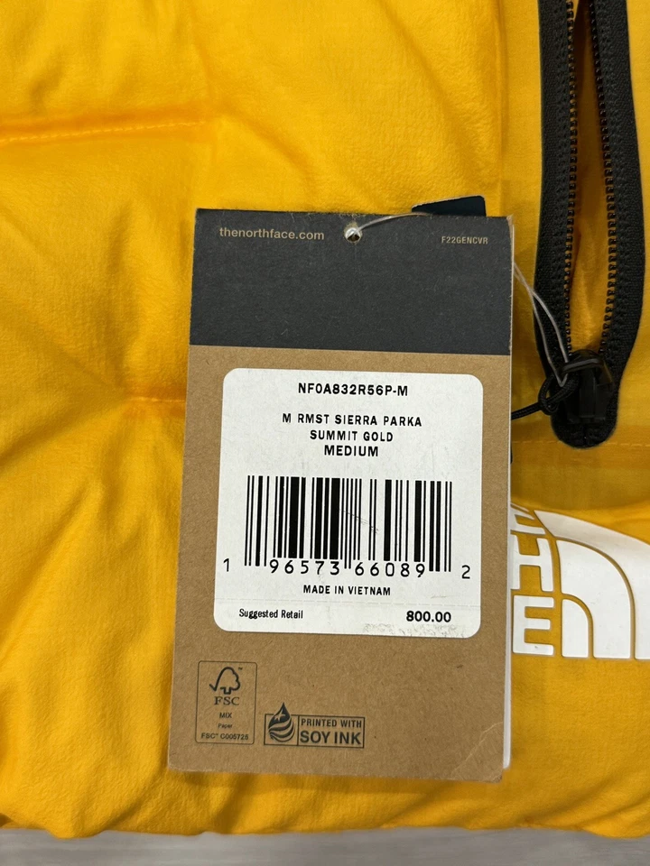 Chaqueta Para Hombres The North Face RMST REMASTERIZADA Sierra 700-Abajo Aislante Parka Dorada Foto 2 de 2