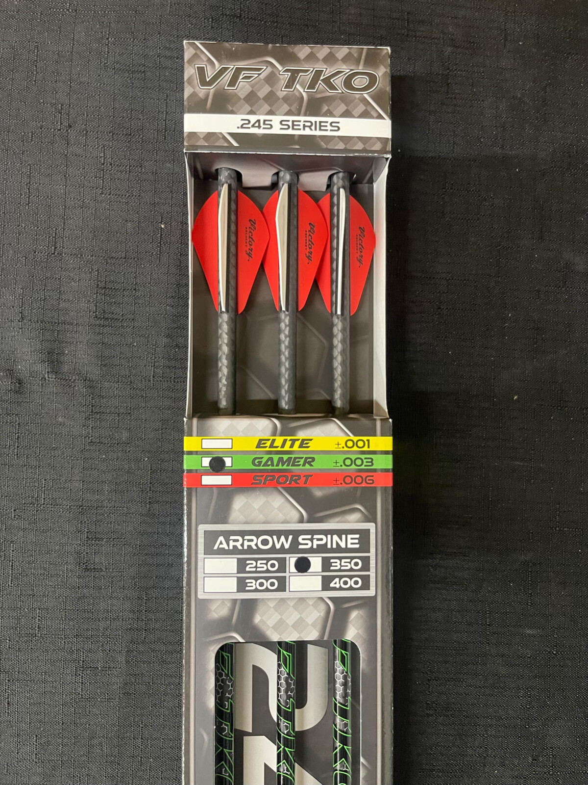 Victory Archery VF TKO Gamer V3 350 .003 6 Pack BRAND NEW