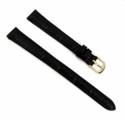 Minott Uhrenarmband Leder Guinea schwarz 12mm XL