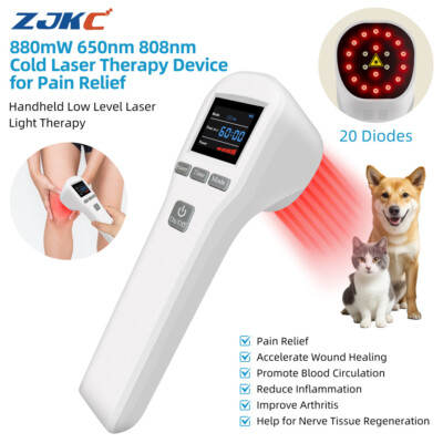 880mW Cold Laser for Knee Pain Hands Shoulders Therapy Device 650nmx16+808nmx4