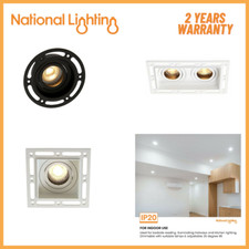 Recessed LED Ceiling Downlight GU10 Anti Glare Dimmable Trimless Spotlights