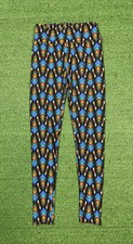 LuLaRoe Aztec Pattern/ Tribal Pattern Womens Leggings One Size Blue Yellow Red