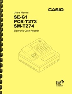 Casio PCR-273 SE-G1 SM-T274 Cash Register OWNER'S MANUAL | eBay