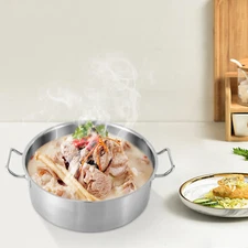 11 Qt Stock Pot Stainless Steel Large Kitchen Soup Cookware with Lid