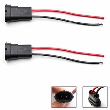 2pcs H11 880 Male Adapters Wiring Harness Sockets Wire For Fog Lights Headlights