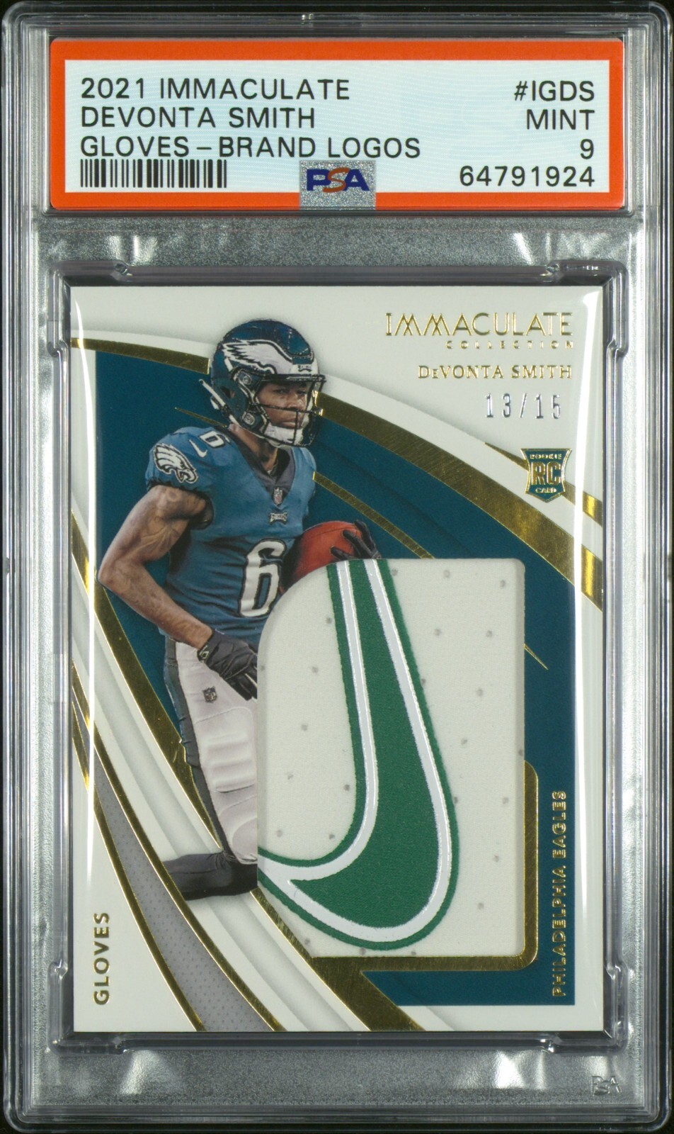 JaMarr Chase Panini Immaculate Collection Gloves #IGJC Brand Logos