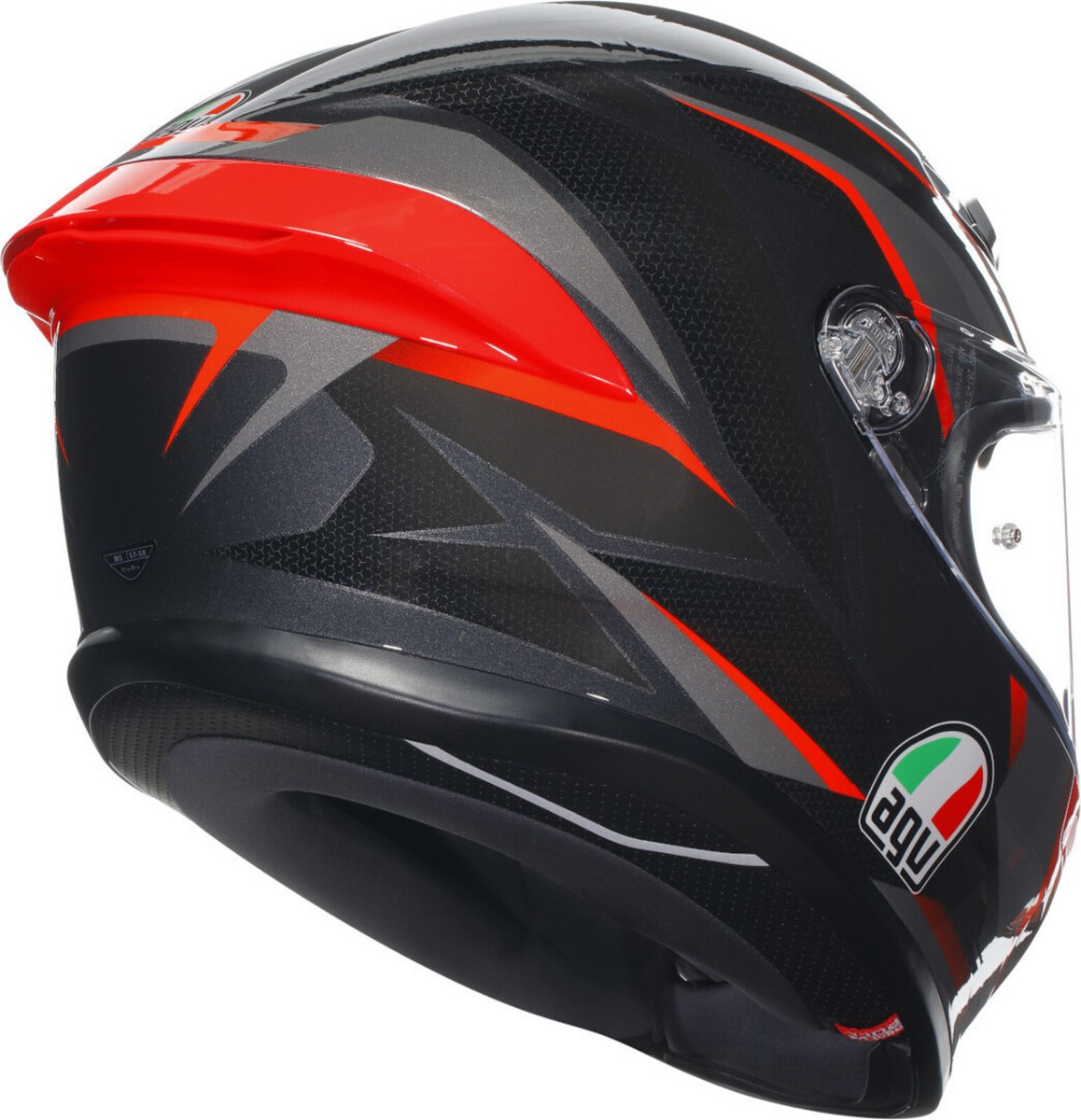Helmet Agv K6 S Full Face Size L 59 60 SLASHCUT BLACK GREY RED