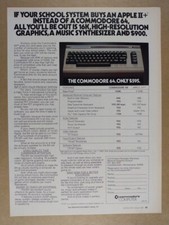 1982 Commodore 64 Computer educational school use vintage print Ad