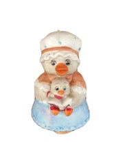 Vintage Jasco Caring Critters Chimer Mother Duck & Duckling Reading Ornament