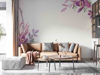 3D Flower Flora Watercolor Self-adhesive Removable Wallpaper Murals 25