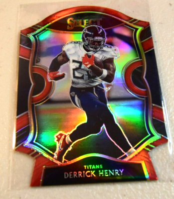 2021 Panini Select Derrick Henry Red Concourse Prizm Die Cut Card