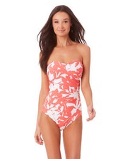 Anne Cole 296371 Women Twist Front Shirred One Piece Swimsuit Multi / 8