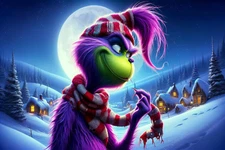 THE GRINCH CHRISTMAS STRETCHED CANVAS WALL ART READY TO HANG CP378