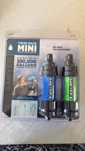 Sawyer MINI Waterfilter – 2-pack, Klein & Krachtig Voor Op Reis, Kamperen Of Noodgevallen