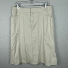 FRESH PRODUCE Skirt Medium Beige A-Line Knee Length 100 Cotton Gorpcore Hiking
