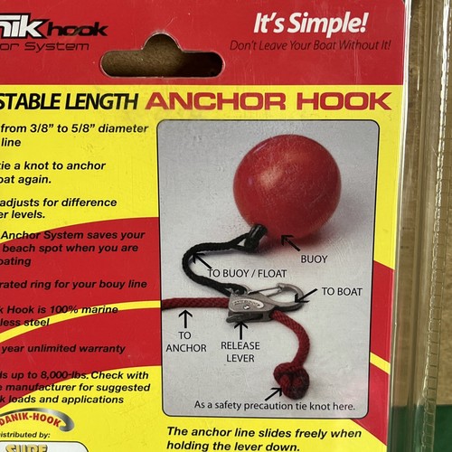 DANIK HOOK Adjustable Length Anchor Hook System - Stainless Steel – 3/8″-5/8″ - Picture 5 of 6